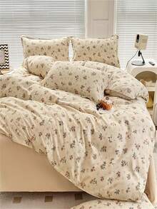 1pc Cute Polyester Heart Patterned Single Duvet Cover, Multi-Color, Universally Suitable For Student Dormitories - Multicolor - View 4