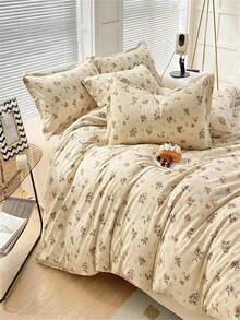 1pc Cute Polyester Heart Patterned Single Duvet Cover, Multi-Color, Universally Suitable For Student Dormitories - Multicolor - View 5