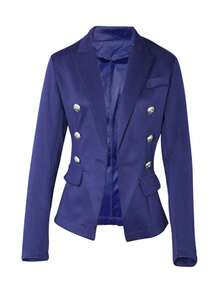 Saco de botones formal - Azul Marino - Ver 4