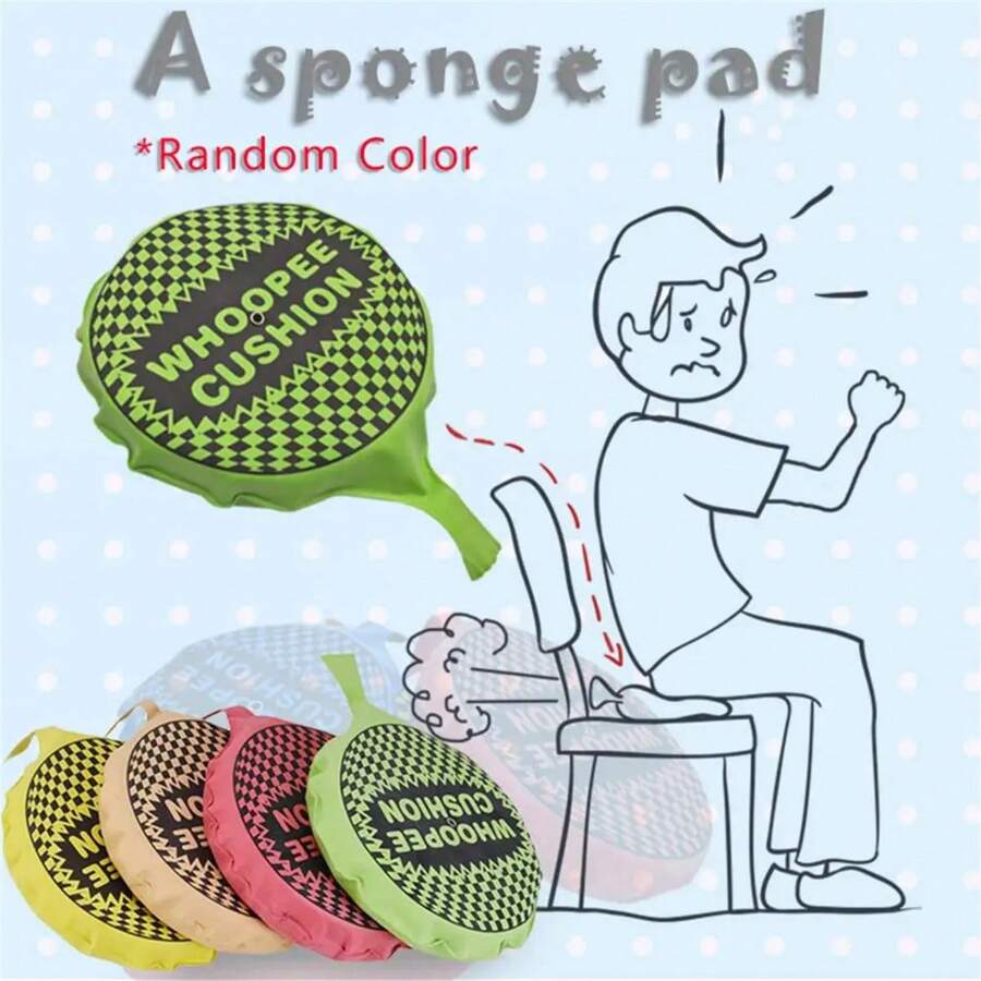 1pc Whoopee Cushion That Produces Human Farting Sound, Creative And Funny Joke Gag Toy, Suitable For All Comical People, 16.5CM Random Color - Fart Cushion - View 1