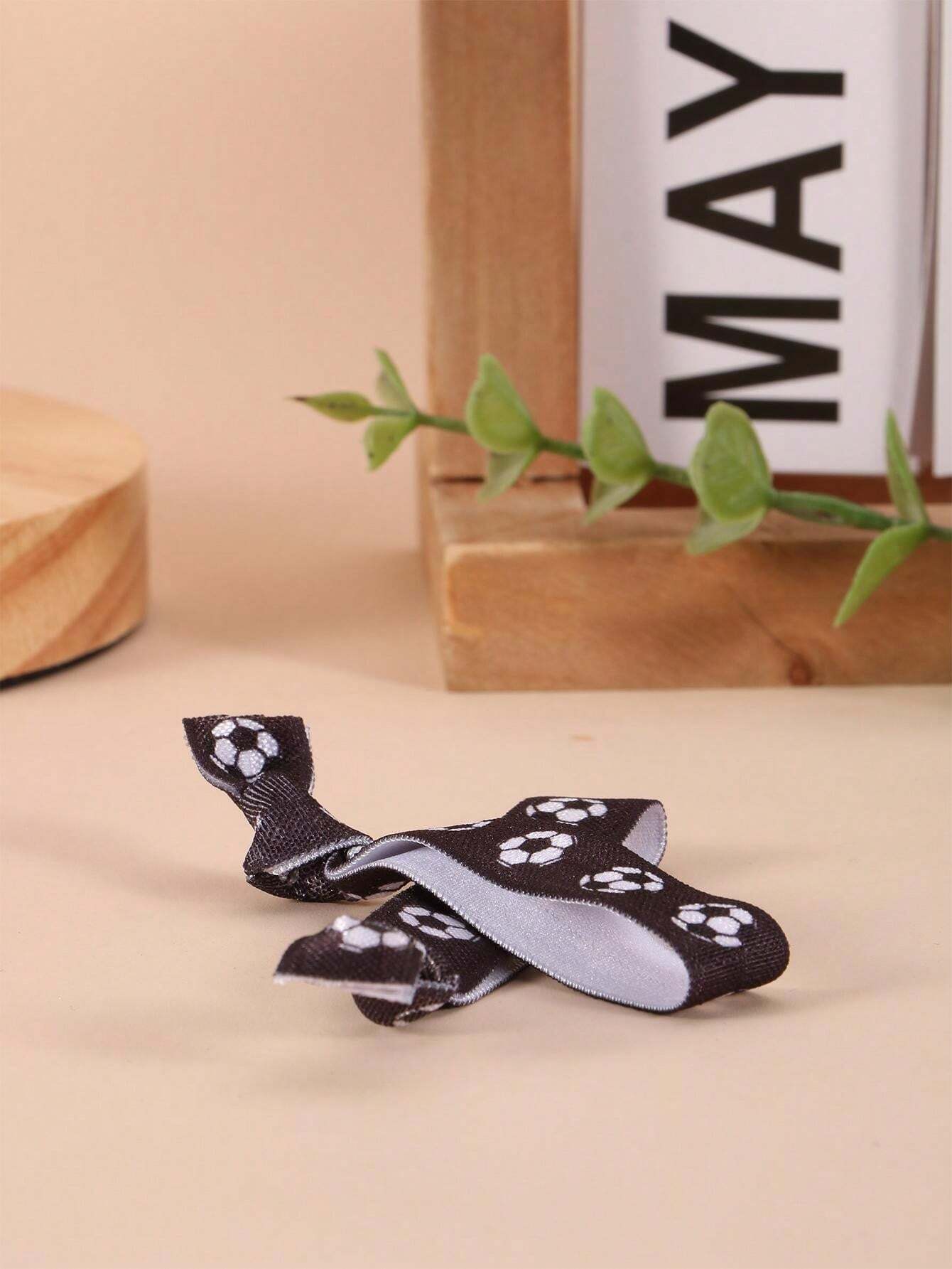 10PCS Soccer Hair Ties Soccer Hair Bands Ponytail Holders Football