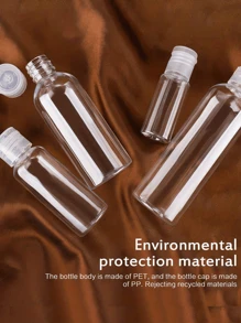 5pcs Squeezable Bottle, Subpackage Bottle, Clear Plastic Refillable Bottles, Cosmetic Spray Bottle For Moisturizing, Travel Sub-Container, Plastic Transparent Flip-Top Bottle, Travel Bottle,Travel Essentials School School Supplies Holiday Camping Holiday Essentials Vacation Accessories Mini Perfume For Women Perfume For Men Perfume Beach - Clear - View 4