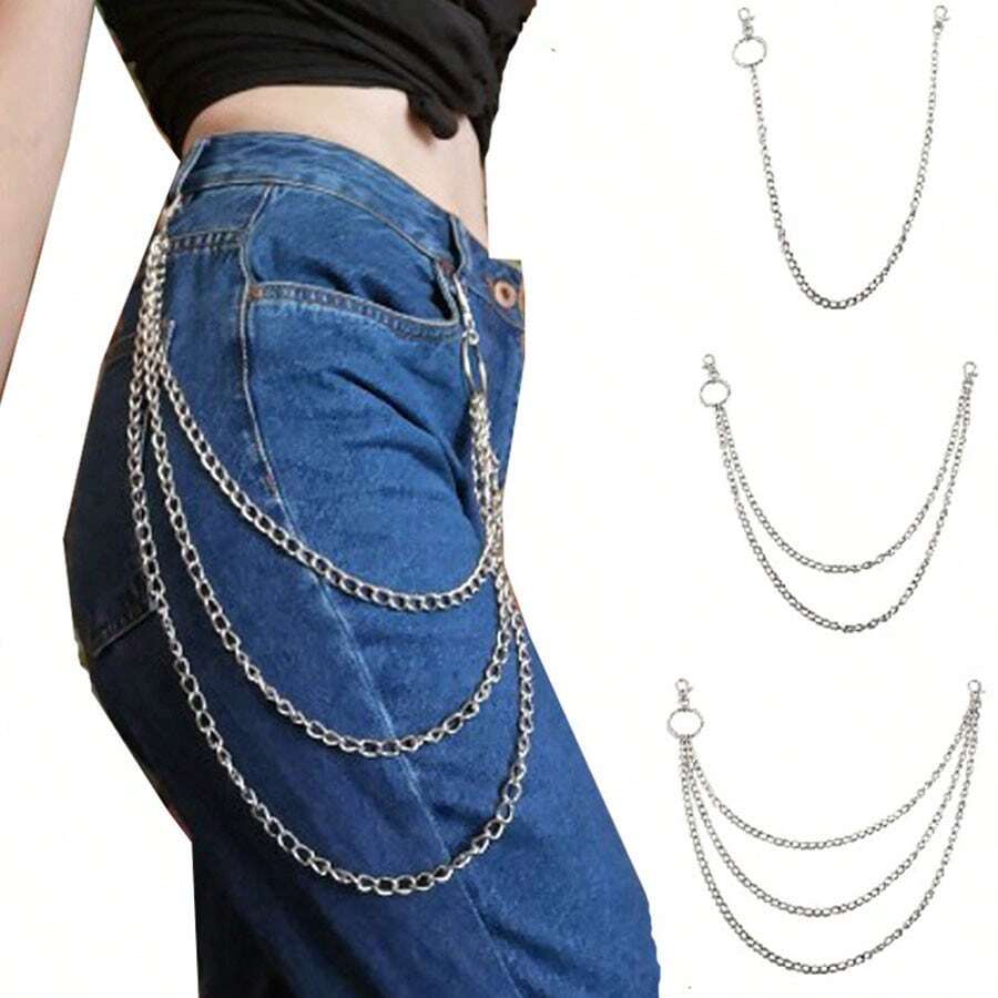 Jeans Chain Accessory Waist Chain Decoration Pants Hanging Metal Chain Decoration Summer, School