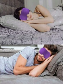 Mặt nạ ngủ ba chiều 3D, mặt nạ che mắt không đè lên mắt, mặt nạ mắt thoáng khí khi đi du lịch, mặt nạ mắt tích hợp cánh mũi bằng bọt nhớ đàn hồi, mặt nạ mắt có thể điều chỉnh, mặt nạ mắt giảm mệt mỏi khi ngủ cho học sinh - Màu tím - Xem 7