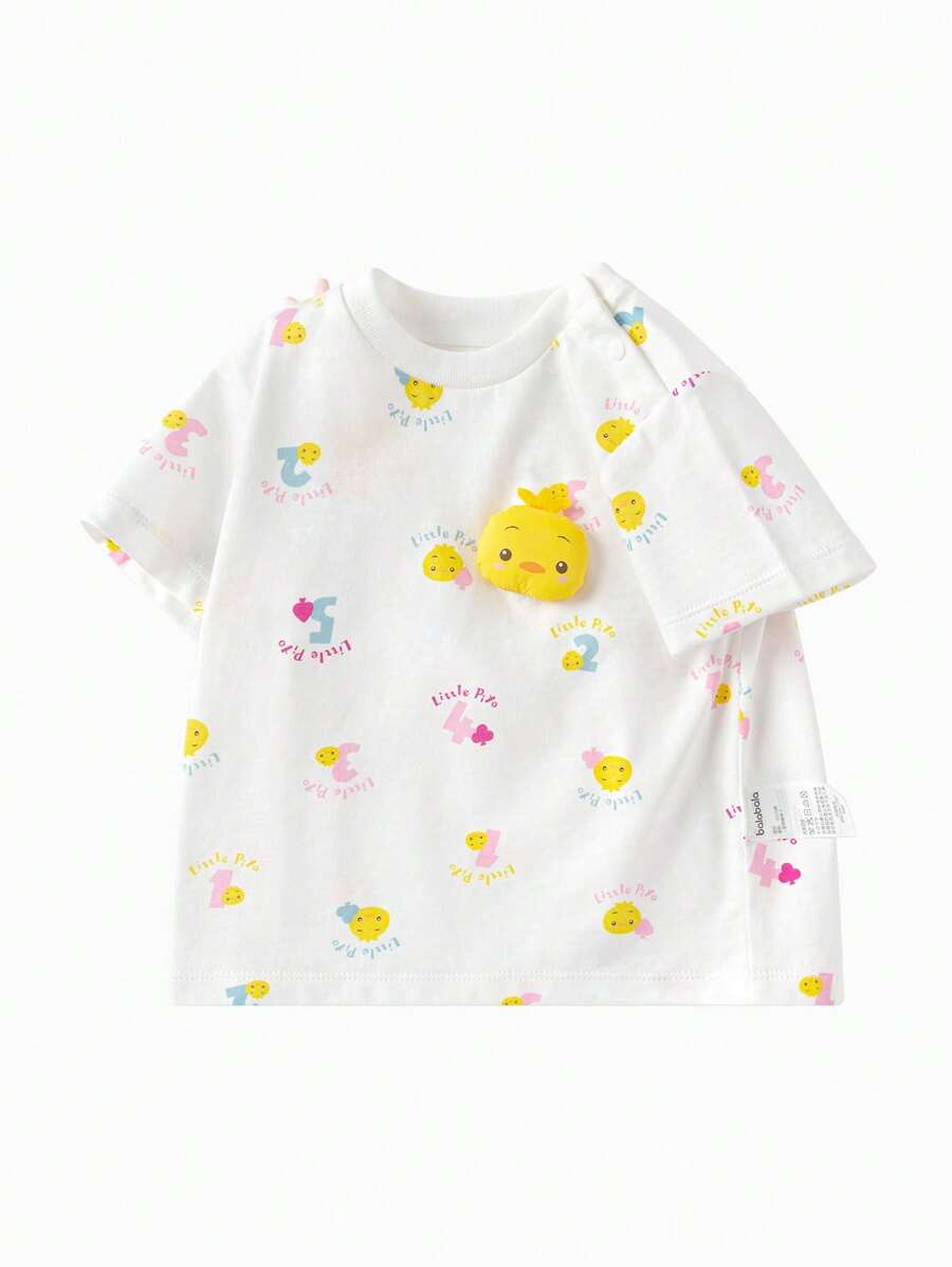 Balabala Baby Boys' Short Sleeve T-Shirt, 2024 Summer Cute