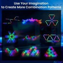 Smart LED Wall Light Bars,Diversified DIY RGB LED Strip Light,Music Sync Led Light Bar,Suitable For Gaming And Streaming Lover,Home And Gaming Room Decor