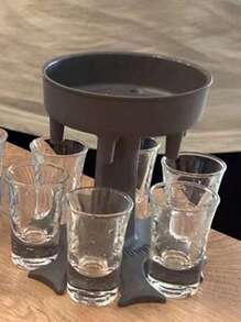 1入組酒水飲料桶，附6個分配器和架子，適用於派對、酒吧等場合飲用杯子 - 彩色 - 查看 3