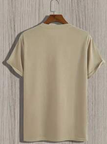 Men's Paris T-Shirt Launch 100% Cotton Shirt 30.1 Combed - Màu Khaki - Xem 3