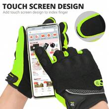 1 Paio di Guanti da Moto Estivi Traspiranti, Guanti da Ciclismo Touch Screen, Guanti da Motocicletta a Dita Intere, Protezione per Sport all'aperto, Guanti da Guida Protettivi per Bici, Guanti da Corsa Moto, 5 Colori