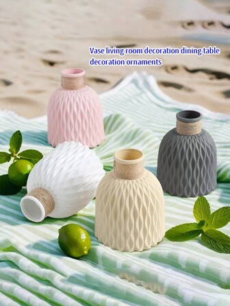 1pc Home Flower Vase, Living Room Decor, Tabletop Ornament, Suitable For Decorating Your Living Room, Dining Table, Etc. Home Decor Glass Vase