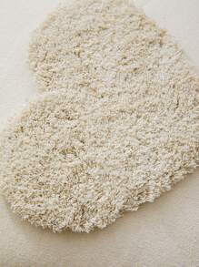 1pc Plush Heart-Shaped Pillowcase Without Filling - Beige - View 4