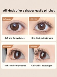 Novo modelador de cílios grande angular, leve e compacto, ideal para uso doméstico e externo. Refil para modelador de cílios, não belisca nem puxa os cílios, ferramenta de maquiagem, modelador de cílios de plástico, com dispositivos para curvar, perfeito para cílios grossos ou rígidos (rosa). O modelador de cílios é usado para curvar e levantar os cílios. Maquiagem, barato, penteadeira, quarto, acessórios de maquiagem, modelador de cílios, barato, lembrancinhas, ferramentas de maquiagem, itens baratos, presentes de Natal.