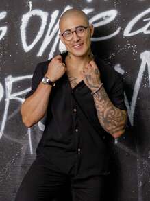Men Shirts - สีดำ - ดู 5