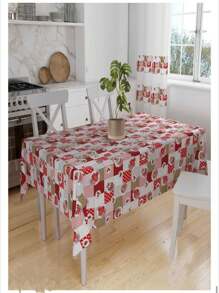 Printed Tablecloth 4 Places 1.00x1.40 For Oxford Kitchen Decoration RECTANGULAR TABLECLOTH - Red - View 5