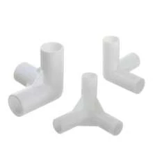10pcs PVC Plastic Three-Way Joint 19mm/16mm/12mm/8.5mm Tent Bracket Mosquito Net Shoe Rack And Other Storage Rack Fitting T-Shaped Pipe And Elbow Joint - White - View 10