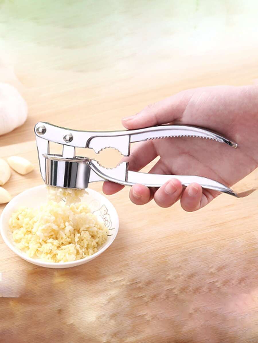 1入組廚房不銹鋼大蒜搗碎器蒜泥磨榨，多功能堅固的手動家用磨泥機，手持式薑蒜切碎器工具，蔬菜水果工具，廚房必備物品，切割，食品，沙拉，裝飾，收納，派對，生日等用途。