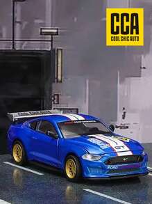 C C A CCA 1:42 Alloy Model Car Kit,  Mustang GT2018 In Red, Yellow, And Blue Paint Schemes, Can Be Modified, Decorative Racing Collectible Toy With Simulated Parts, Gift - Multicolor - View 8