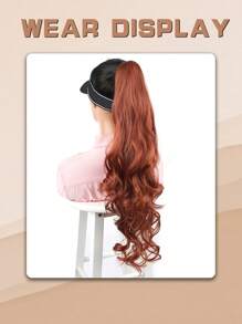 Claw Clip Ponytail Extension Body Wave Clip In Ponytail Hair Extensions Long Ocean Wave Pony Tails For Women Extensions Wave Hairpiece