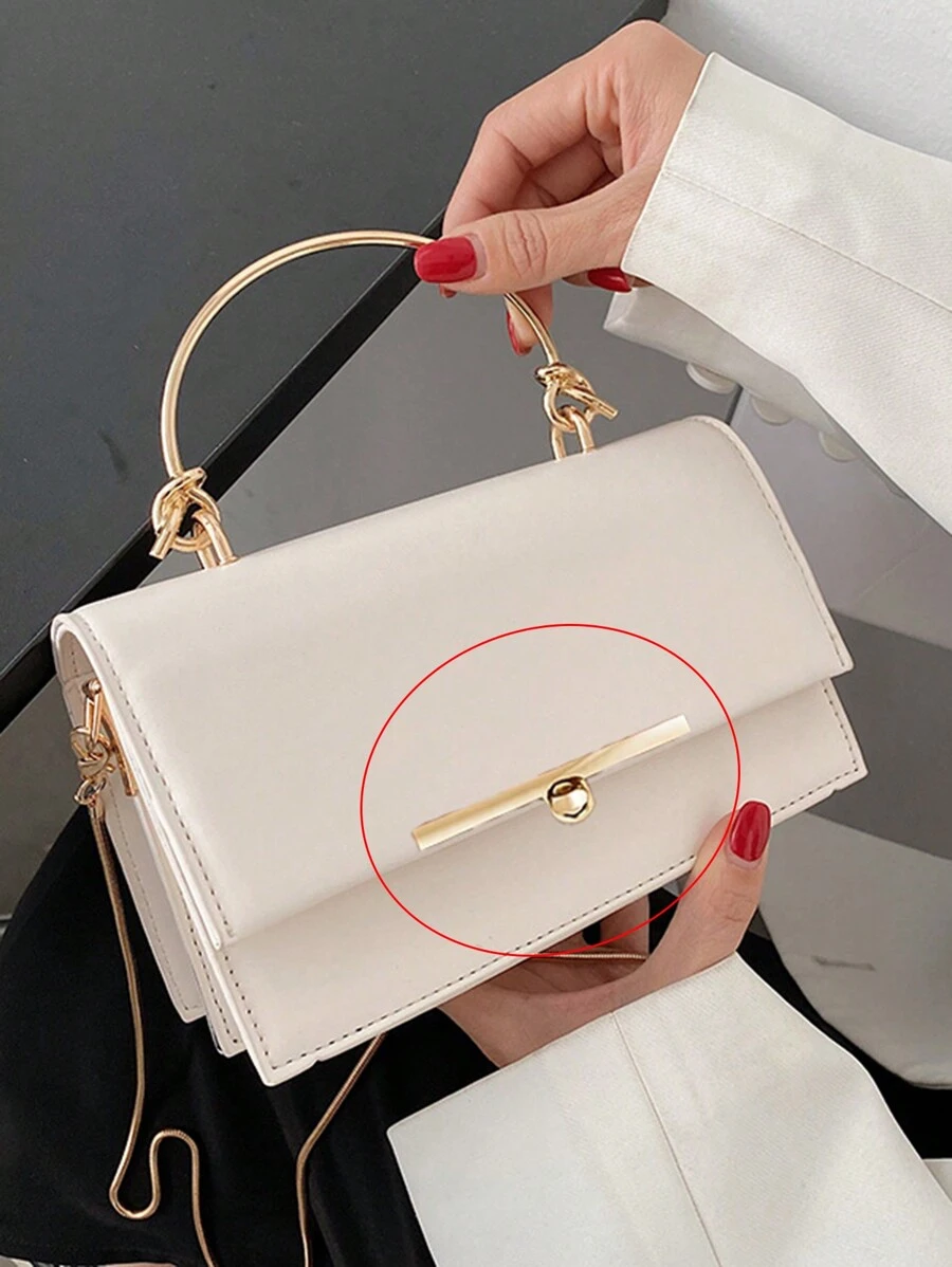 Fivela de Metal Vintage Botão Giratório, Acessórios de Artesanato de Couro de Bolsa DIY, Acessórios Elegantes de Bolsa Dourada, Acessórios de Bolsa Feitos à Mão (4 Opções de Cor) - Multicolorido - Visão 1