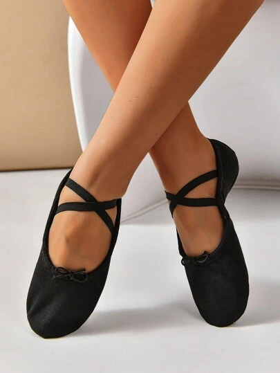 Women's Soft-Sole Dancing Shoes With Straps,Best For Gym Adult Ballet/Fitness/Square Dance Shoes (Cat Paw Design)