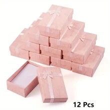 Schmetterlings-Themen Schmuckgeschenkboxen (6/12/1 Stück) in Schwarz & Rot mit Deckeln & Schleifen für Hochzeiten, Geburtstage, Jahrestage, Partytüten, Schmuckverpackungsboxen Valentinstag