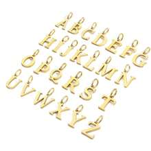 1pc Simple Fashion Golden 26 Alphabet Letters Pendant, DIY Bracelet/Necklace Pendant, Creative DIY Jewelry Making Accessories
