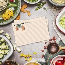 50pcs/Pack Double-Sided Recipe Cards For Recording Recipes, Ingredients And Cooking Steps, Promote Your Culinary Creativity And Improve Kitchen Efficiency - 206F - View 6