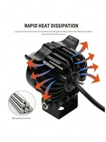 1pc Universal Car  Motorcycle LED Lights Four Color Owl LED Small Steel Cannon Spotlights Motorcycle Running Lights Auxiliary Lights - Black - View 9