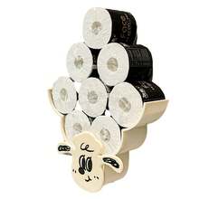 一款創意掛牆式羊形紙巾盒，適用於客廳、浴室及廁所，無需使用釘子，紙巾卷架 - 白色 - 查看 3