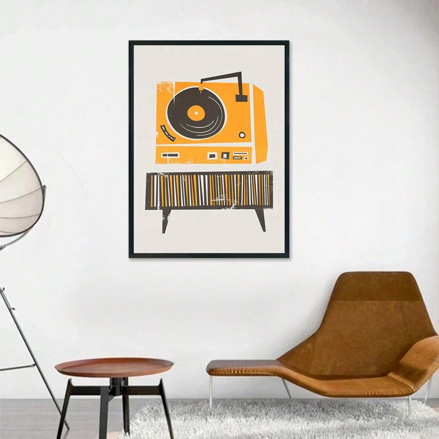 1pc Retro Art Music Poster Antique Art Recording Machine Art Music Wall ...