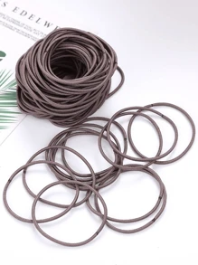 女性經典簡約多色髮圈，適用於日常髮型設計並作為送給朋友的禮物 - 彩色 - 查看 7