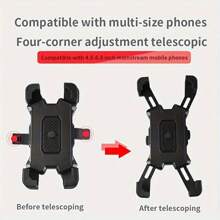 1pc Bicycle Phone Mount, Motorcycle/Bike Phone Holder For All Phone Models 4.8-6.8 Inches, 360° Rotatable Phone Mount - Black - View 3
