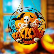 1 件，2D，有趣的南瓜万圣节装饰品 | 万圣节墙面装饰，秋季装饰，万圣节室内家居装饰，万圣节卧室装饰，鬼魂，万圣节户外装饰 | 夏季，房间装饰，墙面装饰，家居装饰，卧室装饰，厨房装饰 - 橘色 - 查看 6