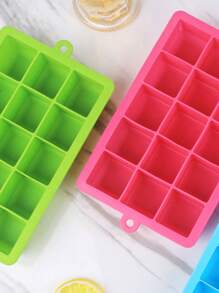 1pc Silicone Ice Mold, Minimalist Plain Multi-grid Ice Cube Mold For Home