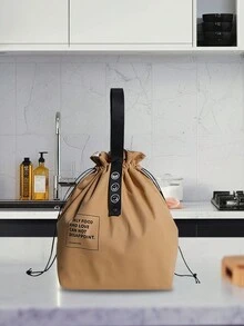 Túi đựng đồ ăn trưa cách nhiệt di động màu đen, xanh lá cây, kaki, hộp đựng đồ ăn trưa cầm tay, túi đựng đá giữ tươi dung tích lớn đa chức năng, túi ăn trưa cắm trại ngoài trời, túi ăn trưa màng nhôm - Màu Khaki - Xem 5