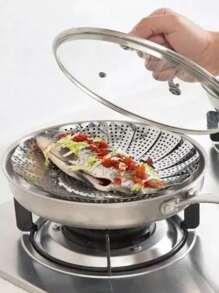 Vaporera de Acero Inoxidable Verduras al Vapor - Plateado - Ver 5