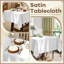 1片/3片緞面桌布，矩形光滑桌布，閃亮桌面質感，適用於派對、假日、露營、婚禮、生日等場合 - 多色 - 查看 6