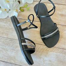 Women Flat Sandals - màu đen - Xem 2