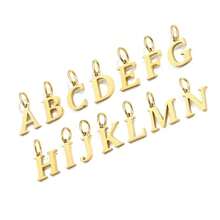 1pc Simple Fashion Golden 26 Alphabet Letters Pendant, DIY Bracelet/Necklace Pendant, Creative DIY Jewelry Making Accessories