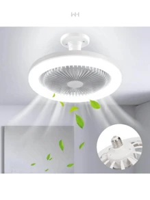 Ventilador de Techo, Foco, Electrodomésticos, Ventilación, Iluminación, Mejoras del Hogar, Innovador - Blanco - Ver 2