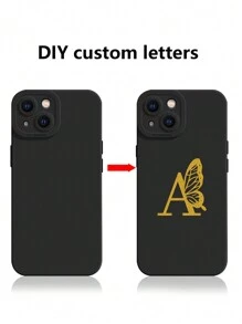 Ốp điện thoại Apple iPhone 15 Pro có chữ vàng DIY tùy chỉnh, Ốp được bọc hoàn toàn bằng mắt thiên thần Tương thích với iPhone 14 Pro Max và Ốp mờ tương thích với iPhone 15 Plus - Nhiều màu - Xem 1