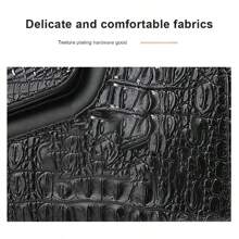 1pc New Fashion Crocodile Skin Pattern Handheld Crossbody Bag, Large Capacity Storage, Stylish And Simple, PU Material, Travel Daily Essential Storage Bag, Cosmetic Travel Bag - Multicolor - View 5