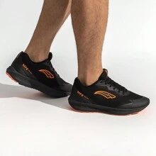Men Sneakers - preto laranja run - 查看 2