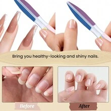 MAOMIA 2PCS Nail File With 6 Sides - Professional Nail Care Tool For Salon & Home Use, Multi-Functional Polishing & Trimming For Easy And Convenient Nail Maintenance - Multicolor - View 4