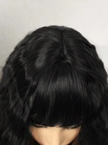 Easily Clip-In Curly Hair Extensions With Bangs - Natural-Looking Synthetic Hair Extensions For Everyday Wear And Enhanced Style - Black - View 6