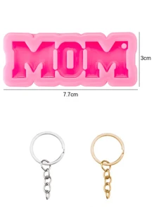 Dog Paw Print Resin Molds Heart Shape Keychain Casting Silicone Molds For Key Chain Pendant Making Epoxy Resin Craft Jewelry DIY - Hot Pink - View 11