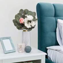 10 piezas Hojas de eucalipto falsas, tallos a granel de hojas de eucalipto artificial de dólar plateado en verde grisáceo para arreglos florales, decoración de bodas, Día de San Valentín, regalos - Verde - Ver 8