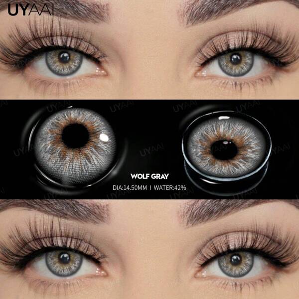 UYAAI Lentilles de contact colorées pour les yeux, UYAAl, 1 paire, lentilles jetables à la mode pour 1 an