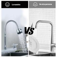 2 Asas Regalos para Navidad  Mezcladora Para Fregadero De Agua Llave De Agua Para Fregadero De Cocina Grifo De Cocina Flexible Con Dos Asas Y Pulverizador Grifos De Fregadero Giratorio De Cocina Acero Inoxidable  Llave para Fregadero de Cocina de Cuello Flexible, Grifos para Cocina con 2 Asas para RV  Grifo de Cocina Moderno de Acero Inoxidable  Regalos de Navidad para la Cocina,Navidad, Año Nuevo, Regalos de Navidad para Hombre Mujer (2 Asas) - Plateado - Ver 5