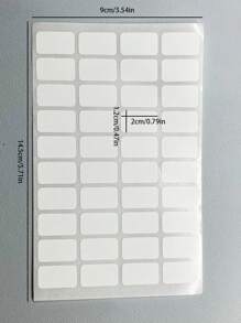 5pcs/Set White Adhesive Label Stickers (1pc Small 1.2*2cm,1pack 40pcs) Back To School - White - View 4